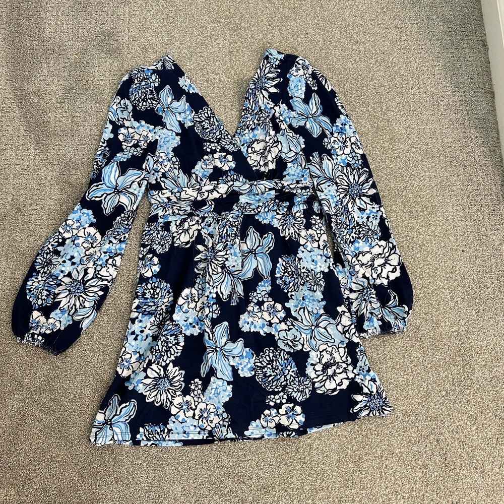 Lilly Pulitzer Blue and White Patterned Dress